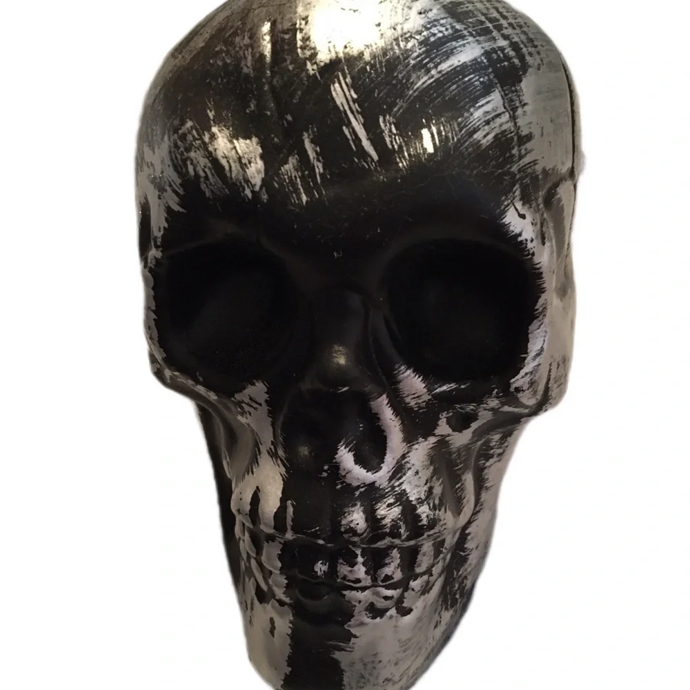 Edgy Black and Silver Skull Accent - Picture 1 of 3